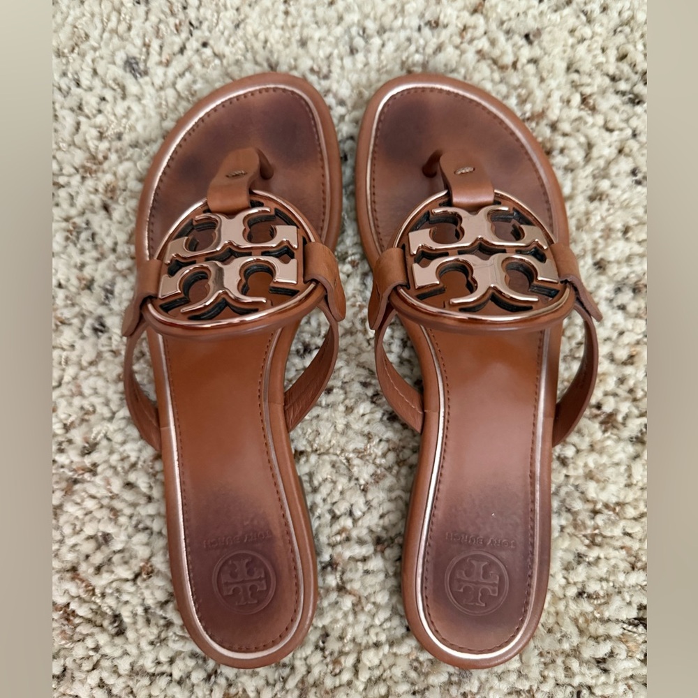 Tory Burch Tan Leather Sandals